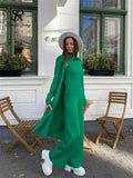 Runhufu Winter Casual Knitted Three Pieces Suits Women Long Sleeve Cardigans+Turtleneck Knit Tank Top+Warm Long Pant Sets