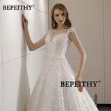 Runhufu Vintage Lace Wedding Dress Court Train For Women Bride 2024 Sleeveless Princess Bridal Ball Gown Vestidos De Novias