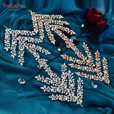 Runhufu Luxury Wedding Headband Bride Tiara Hair Accessory Handmade Women Headpieces for Party Queen Bridal Crown Jewelry HP425