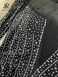 Runhufu 2024 New Fashion Bodycon Long Dress Europen O Neck Long Sleeve Feather Female Senior Mesh Transparent Diamonds Dress