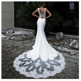 Runhufu Sexy Mermaid Lace Appliques Wedding Dress For Women 2023 Vintage Sweetheart Neck Court Train Bridal Gown Vestido De Novia