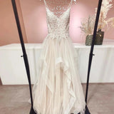 Runhufu Wedding Dresses For Women Spaghetti Strap Applique Long Wedding Gown Sweep Train Elegant Bride Dress vestidos de novia