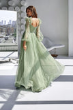 Runhufu Wedding Dresses 2023 Puff Long Sleeve Wedding Gowns Lace Fairy Bride Dress Boho Cheap China Vestido de Noiva