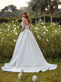 Runhufu Sweetheart A-Line Wedding Dress Lace Applique Sleeveless Tulle Bridal Gowns Vestido De Novia