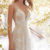 Runhufu Line Floral Wedding Dress 2024 Backless Classic V Neck Tank Sleeve Bridal Gowns Bride Dresses Vestidos De Novia Robe De Mariee