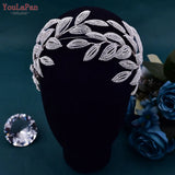 Runhufu HP484 Bridal Tiara Leaf Shape Headband Wedding Hair Accessories Women Headdress Pageant Brides Headwear Hair Ornaments