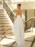 Runhufu Sleeveless Backless Wedding Dress Romantic Sweetheart Neck Dress For Bride Graceful Lace Hi-lo Bridal Gown Robe De Mari¨¦e