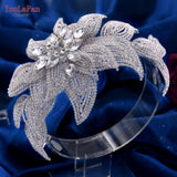 Runhufu HP455 Wedding Headpiece Crystal Flower Bridal Hair Accessories Bride Headwear Pageant Crown Women Hair Ornament Jewelry