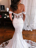 Runhufu Mermaid Wedding Dresses Applique Off-Shoulder Mermaid Bride Gowns Long Elegant Dresses For Women 2024 robe de mari¨¦e