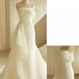 Runhufu Simple Wedding Dresses For Women Sexy Strapless Bridal Dress With Small Train Elegant Long Sleeveless Vestidos De Novia