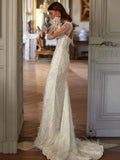 Runhufu Sweetheart Neck Wedding Dress Sparkly Sequins Beads Bride Robe Elegant Lace Mermaid Long Bridal Gown Robe De Mari¨¦e