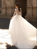 Runhufu High Collar Wedding Dress Classic Lace Appliques Dress For Bride Elegant A-line Long Bridal Gown Robe De Mari¨¦e