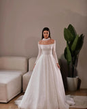 Runhufu wedding dress custom train gown De Mariee Vestidos De Novia with beads and pearls o neckline glitter lace bridal gown