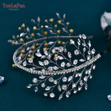 Runhufu Headband for Girls Woman Hair Hoop Wedding Hair Accessories Handmade Bride Headwear Bridesmaid Bridal Headdress HP534