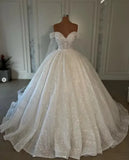 Runhufu Princess Ball Gown Bride Dresses Sweetheart Off Shoulder Beaded Wedding Dress For Women 2024 Sequins Vestido De Novia