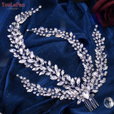 Runhufu HP434 Bridal Headband Rhinestone Women Headwear Bride Crowns Tiaras Wedding Hair Accessories Pageant Party Headdress
