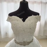 runhufu Novias Off The Shoulder Lace Wedding Dresses For France Women Court Train Bridal Gown Robe Mariage 2023 New Vestido De Noiva
