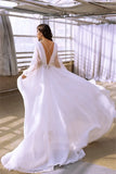 Runhufu Chiffon Beach Wedding Gowns 2024 Vestidos Civil Women Boho Wedding Dresses Long Sleeves New In Classic Bride Gowns