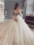 Runhufu Applique Elegant Wedding Dresses For Women V-Neck Tulle Sexy Wedding Dress A-Line Glitter Dresses ????? ????? ??????