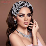 Runhufu HP484 Bridal Tiara Leaf Shape Headband Wedding Hair Accessories Women Headdress Pageant Brides Headwear Hair Ornaments