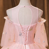 runhufu New Sweet Pink Quinceanera Dresses With Free Petticoat Beautiful Flower Princess Ball Gown 5 Colors Plus Size Party Dress