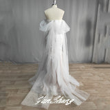 Runhufu Off Shoulder Wedding Dress Sweetheart Lace Appliques Mermaid Sexy V-Neck Bride Gown Backless Zipper Vestidos De Noiva