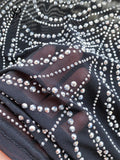 Runhufu Women Beading Sheer Sexy Top O Neck Long Sleeves Transparent Slim Short T Shirt Streetwear Ins Shiny Sequins Blouse