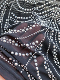 Runhufu Women Beading Sheer Sexy Top O Neck Long Sleeves Transparent Slim Short T Shirt Streetwear Ins Shiny Sequins Blouse