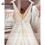 runhufu Bridal Boho Wedding Dress 2023 Abito da Sposa Deep V-neck Bridal Reception Gown Sexy Tulle Beach Wedding Dresses