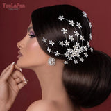 Runhufu HP502 Flower Wedding Combs Woman Hair Accessories for Party Bride Hair Ornaments Jewelry Bridal Headpiece with Comb