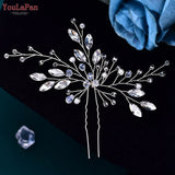Runhufu Crystal Hair Pin for Woman Bridal Girl Hairpin Wedding Hair Accessories Bride Hair Clip Bridesmaid Headdresses HP103-1