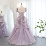 Runhufu Said Elegant Lilac Saudi Arabia Evening Dress for Wedding 2024 Luxury Dubai Long Women Engagement Party Prom Gowns SS452