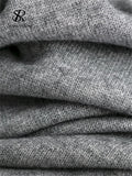 Runhufu 2024 Home Wear Knitted Suits Ladies Turtleneck Loose Long Pullovers+Elastic Knit Pants Casual Sweater Two Pieces Sets
