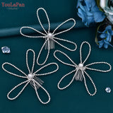 Runhufu Flower Bridal Hair Comb Earring Wedding Hair Accessories Crystal Pearl Decorative Hair Clips Woman Headdresses HP367