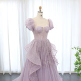 Runhufu Said Elegant Lilac Saudi Arabia Evening Dress for Wedding 2024 Luxury Dubai Long Women Engagement Party Prom Gowns SS452