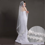 runhufu Wedding Veil New Lace Soft Net Bright One Layer 3 Meters 5 Meters Long Bride Veils Wedding Accessories