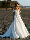 Runhufu Wedding Dresses Sweetheart Backless Bridal Robes Off The Shoulder Gowns For Formal Party Satin Vestidos De Novia 2024