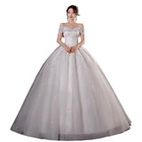 runhufu Fashion Classic Lace Applique Plus Size Wedding Dress Embroidery Plears 2023 New Style Sweet Bride Gown Vestidos De Noiva