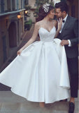 Runhufu new Line A Princess sexy ankle-length beach wedding dress Italian shoulder halter Holiday Beach Bride short dress