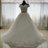 runhufu Novias Off The Shoulder Lace Wedding Dresses For France Women Court Train Bridal Gown Robe Mariage 2023 New Vestido De Noiva