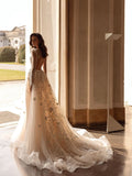 Runhufu Backless Illusion Wedding Dress Classic Lace Appliques Bride Robe Romantic Puff Sleeve Bridal Gown Robe De Mari¨¦e