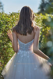 Runhufu Sweetheart A-Line Wedding Dress Lace Applique Sleeveless Tulle Bridal Gowns Vestido De Novia
