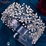 Runhufu HP446 Bridal Tiaras Crystal Pearl Headband Wedding Headwear Bride Hair Accessories Women Headpiece Pageant Head Jewelry