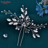 Runhufu Crystal Hair Pin for Woman Bridal Girl Hairpin Wedding Hair Accessories Bride Hair Clip Bridesmaid Headdresses HP103-1