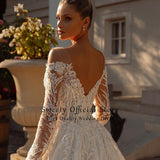 Runhufu Wedding Dress Embroidered Lace On Net With Princess Ball Gown Elegant O-neck Sleeveless Bride Dress Lace Up Vestido De No