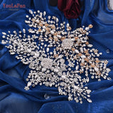 Runhufu HP456 Trendy Bridal Headband Wedding Hair Accessories Alloy Flower Forehead Wedding Crown for Pageant Brides Headdress