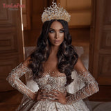 Runhufu HP193P-C Trendy Bridal Hair Hoop Colorful Rhinestone Wedding Crown Handmade Bride Tiara Hair Accessories Woman Headband