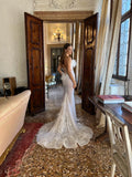 Runhufu Strapless Backless Wedding Dress Sparkly Sequins Beads Bride Robe Graceful Feathers Long Bridal Gown Robe De Mari¨¦e