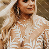 Runhufu Batwing Sleeves Lace Two Pieces Wedding Gowns Drop Ship Plus Size Custom Made Mermaid Rustic Open Back Boho Bridal Dress
