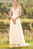 Runhufu A Line Wedding Dress 2023 Appliques Cap Sleeves Illusion Back For Women V Neck Bridal Gowns Robe De Mariée Court Train